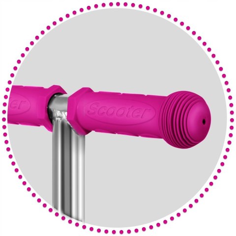 HULAJNOGA DLA DZIECI TRÓJKOŁOWA BALANSOWA 3w1 KOŁA LED RÓŻOWA