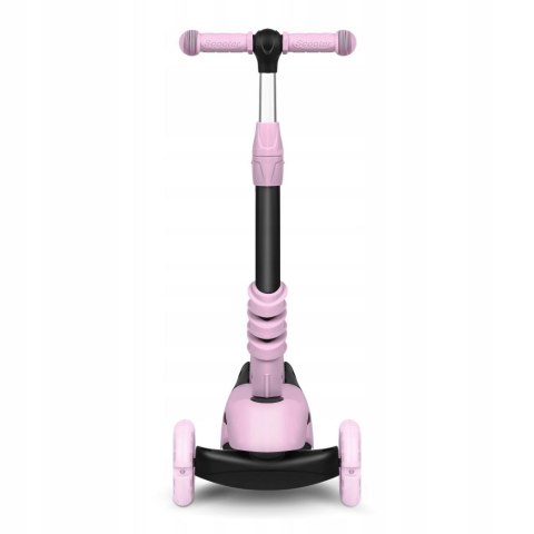 HULAJNOGA DLA DZIECI TRÓJKOŁOWA BALANSOWA 3w1 KOŁA LED RÓŻOWA
