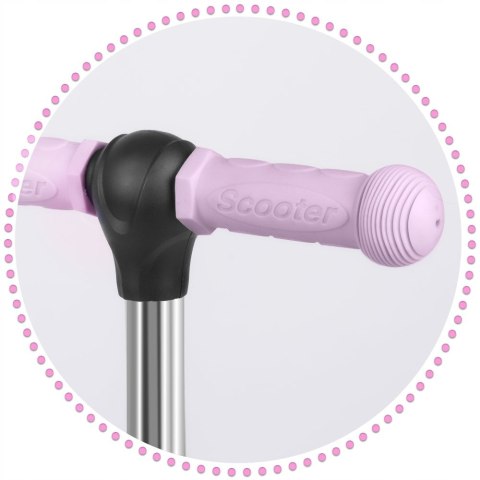 HULAJNOGA DLA DZIECI TRÓJKOŁOWA BALANSOWA 3w1 KOŁA LED RÓŻOWA