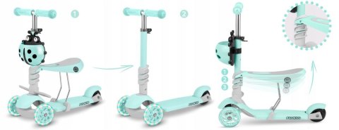 HULAJNOGA DLA DZIECI TRÓJKOŁOWA BALANSOWA 3w1 LED