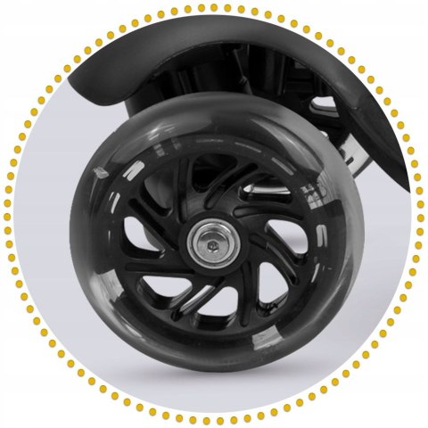 HULAJNOGA DLA DZIECI TRÓJKOŁOWA BALANSOWA 3w1CZARNA