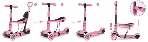 HULAJNOGA TRÓJKOŁOWA DLA DZIECI BALANSOWA 3w1 LED