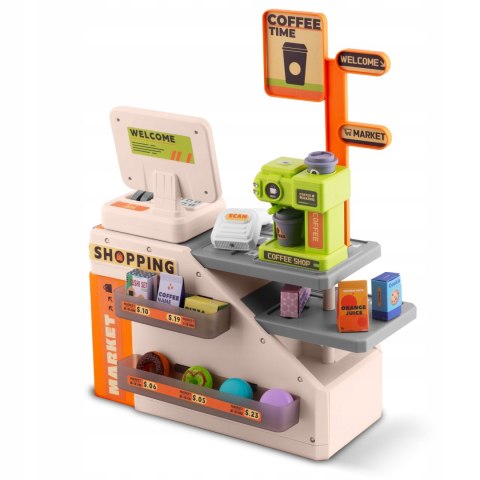 KASA FISKALNA SKLEPOWA INTERAKTYWNA DLA DZIECI DUŻY ZESTAW SKANER EKSPRESS