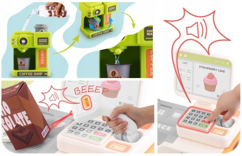 KASA FISKALNA SKLEPOWA INTERAKTYWNA DLA DZIECI DUŻY ZESTAW SKANER EKSPRESS