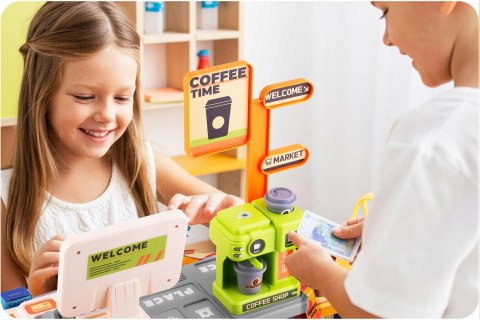 KASA FISKALNA SKLEPOWA INTERAKTYWNA DLA DZIECI DUŻY ZESTAW SKANER EKSPRESS