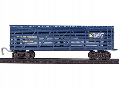 KOLEJKA ELEKTRYCZNA KLASYCZNA POCIĄG TOWAROWY 3 WAGONY DŹWIĘKI ŚWIATŁO