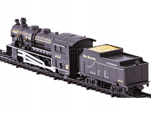 KOLEJKA ELEKTRYCZNA KLASYCZNA POCIĄG TOWAROWY 4 WAGONY DŹWIĘKI ŚWIATŁO