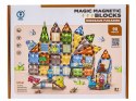 KONSTRUKCYJNE KLOCKI MAGNETYCZNE PARK DINOZAURÓW 90 EL.