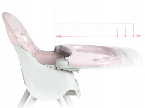 KRZESEŁKO DO KARMIENIA MILO DLA DZIECI SKŁADANE TACKA RÓŻOWE