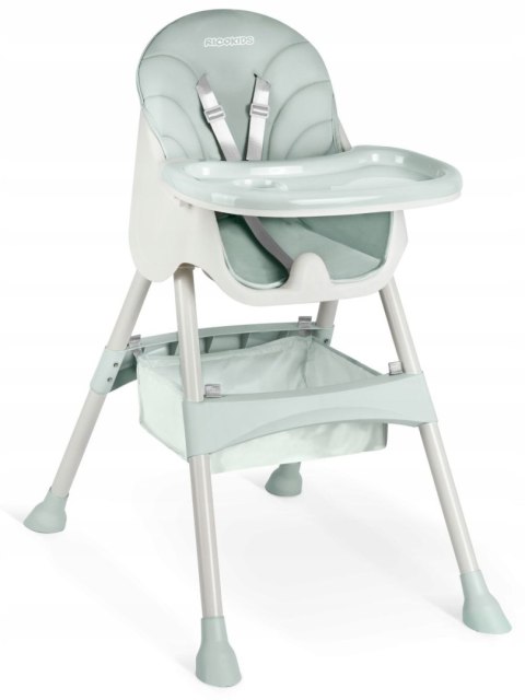 KRZESEŁKO DO KARMIENIA MILO DLA DZIECI SKŁADANE TACKA ZIELONE