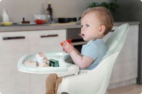 KRZESEŁKO DO KARMIENIA MILO DLA DZIECI SKŁADANE TACKA ZIELONE