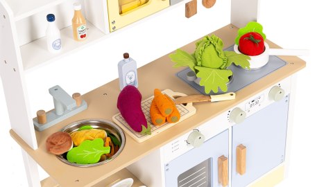 KUCHNIA DLA DZIECI PIEKARNIK ZLEW PALNIKI 12 AKCESORIÓW JAKOŚĆ