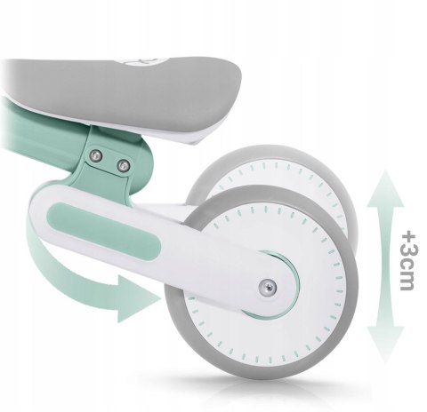 Lekki Rowerek Biegowy Trójkołowy Jeździk dla Dzieci Zielony Jakość