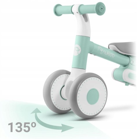Lekki Rowerek Biegowy Trójkołowy Jeździk dla Dzieci Zielony Jakość