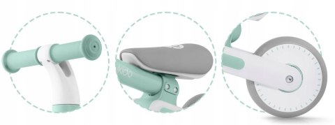 Lekki Rowerek Biegowy Trójkołowy Jeździk dla Dzieci Zielony Jakość