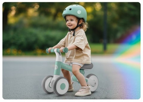 Lekki Rowerek Biegowy Trójkołowy Jeździk dla Dzieci Zielony Jakość