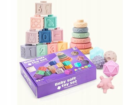 MIĘKKIE KLOCKI SENSORYCZNE DLA MALUCHA CYFERKI FIGURY GEOMETRYCZNE 23szt. MIĘKKIE KLOCKI SENSORYCZNE DLA MALUCHA CYFERKI FIGURY GEOMETRYCZNE 23szt.