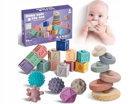 MIĘKKIE KLOCKI SENSORYCZNE DLA MALUCHA CYFERKI FIGURY GEOMETRYCZNE 23szt. MIĘKKIE KLOCKI SENSORYCZNE DLA MALUCHA CYFERKI FIGURY GEOMETRYCZNE 23szt.