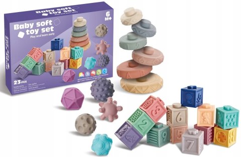 MIĘKKIE KLOCKI SENSORYCZNE DLA MALUCHA CYFERKI FIGURY GEOMETRYCZNE 23szt. MIĘKKIE KLOCKI SENSORYCZNE DLA MALUCHA CYFERKI FIGURY GEOMETRYCZNE 23szt.