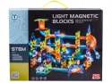 ŚWIECĄCE KLOCKI MAGNETYCZNE TOR KULKOWY DLA KULEK 110 ELEMENTÓW KULODROM