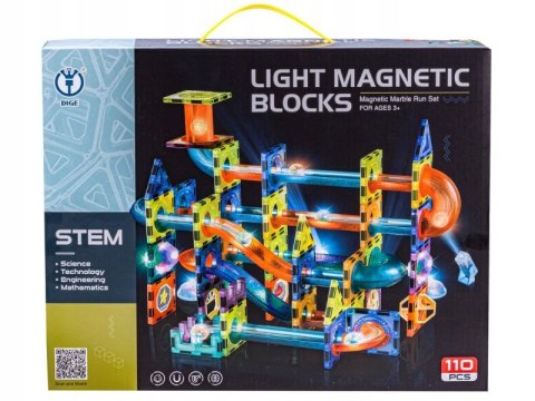 ŚWIECĄCE KLOCKI MAGNETYCZNE TOR KULKOWY DLA KULEK 110 ELEMENTÓW KULODROM ŚWIECĄCE KLOCKI MAGNETYCZNE TOR KULKOWY DLA KULEK 110 ELEMENTÓW KULODROM