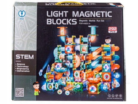 ŚWIECĄCE KLOCKI MAGNETYCZNE TOR KULKOWY DLA KULEK 292 ELEMENTY KULODROM ŚWIECĄCE KLOCKI MAGNETYCZNE TOR KULKOWY DLA KULEK 292 ELEMENTY KULODROM