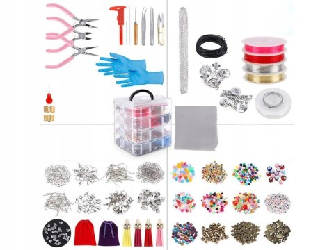 ZESTAW DO TWORZENIA ROBIENIA BIŻUTERII BRANSOLETEK CHARMSY ZAWIESZKI 2062EL ZESTAW DO TWORZENIA ROBIENIA BIŻUTERII BRANSOLETEK CHARMSY ZAWIESZKI 2062EL