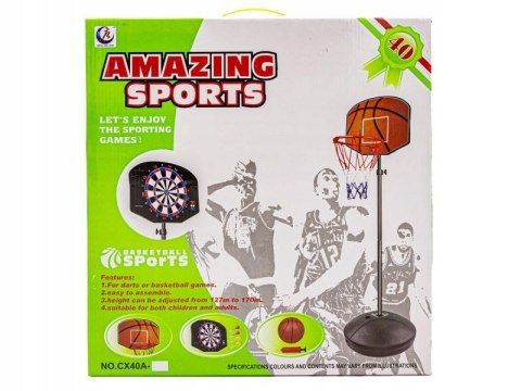 Zestaw do Gry w Koszykówkę Kosz Piłka Pompka 153-172cm Koszykówka