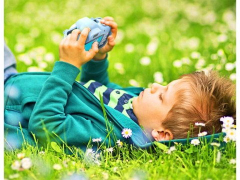 APARAT CYFROWY DLA DZIECI Z GRAMI KAMERA GRY JEDNOROŻEC POKROWIEC NIEBIESKI