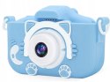 APARAT CYFROWY DLA DZIECI Z GRAMI KAMERA GRY KOTEK POKROWIEC NIEBIESKI