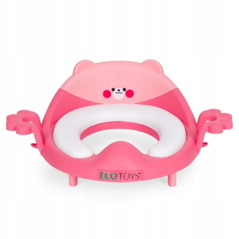 BEMI NAKŁADKA NA TOALETE SEDES Z UCHWYTAMI MIĘKKA PODUSZKA RÓŻOWA