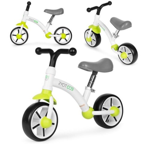 BEMI ROWEREK BIEGOWY DLA DZIECI PIANKOWE KOŁA REGUL. SIODEŁKO ZIELONY