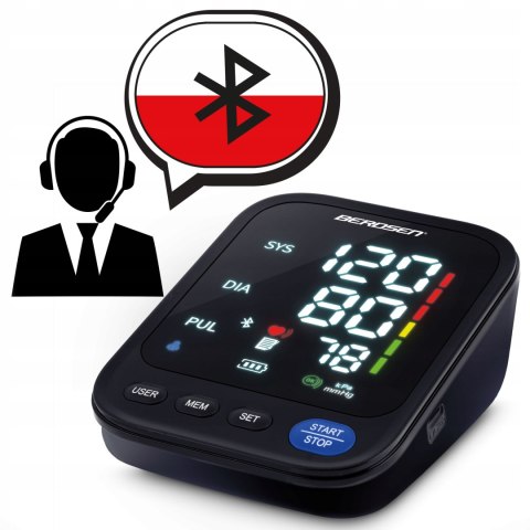 CIŚNIENIOMIERZ NARAMIENNY ELEKTRONICZNY MÓWI PO POLSKU RĘKAW 22-42cm