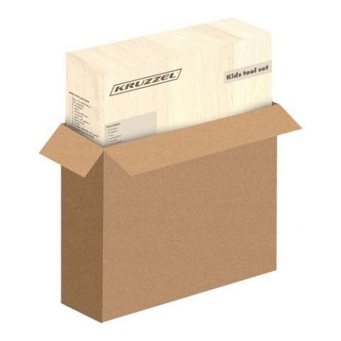 Drewniana Skrzynka Narzędziowa dla Dzieci Zestaw Majsterkowicza Narzędzia