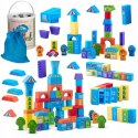 Klocki drewniane edukacyjne układanka zestaw sorter 100 szt.
