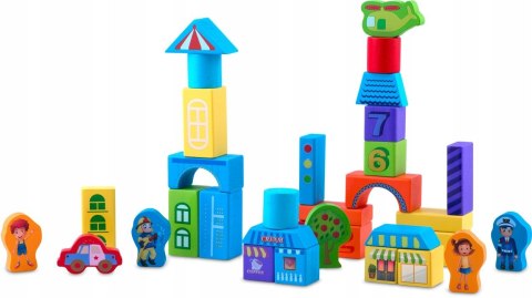 Klocki drewniane edukacyjne układanka zestaw sorter 100 szt. Klocki drewniane edukacyjne układanka zestaw sorter 100 szt.