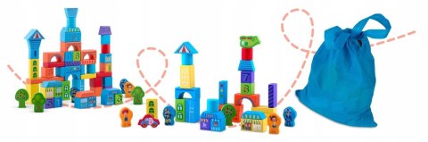 Klocki drewniane edukacyjne układanka zestaw sorter 100 szt. Klocki drewniane edukacyjne układanka zestaw sorter 100 szt.