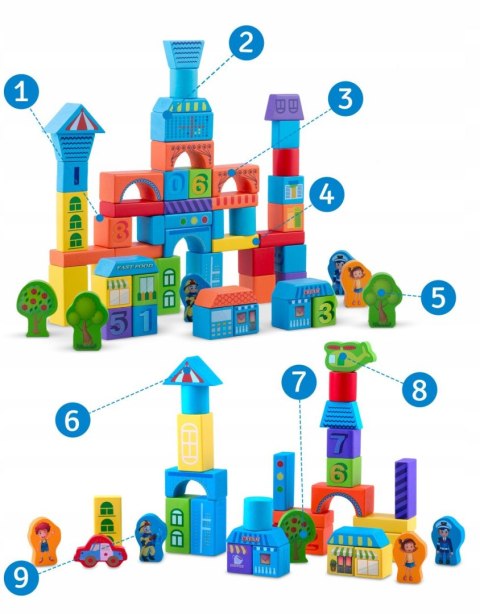 Klocki drewniane edukacyjne układanka zestaw sorter 100 szt. Klocki drewniane edukacyjne układanka zestaw sorter 100 szt.