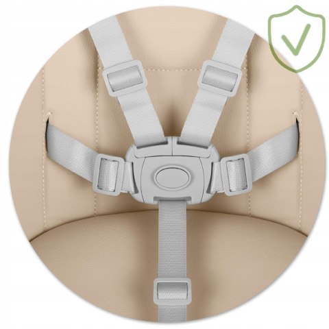 Krzesełko do Karmienia dla Dzieci Regulowane Fotelik 3w1 Tacka Beżowe