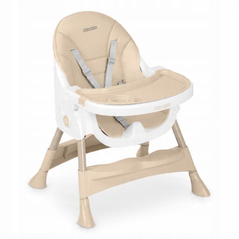 Krzesełko do Karmienia dla Dzieci Regulowane Fotelik 3w1 Tacka Beżowe
