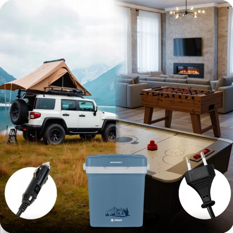 LODÓWKA TURYSTYCZNA SAMOCHODOWA 12V/230V USB FUNKCJA GRZANIA 26L