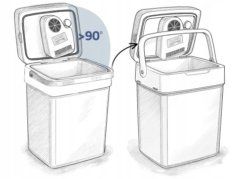 LODÓWKA TURYSTYCZNA SAMOCHODOWA 12V/230V USB FUNKCJA GRZANIA 26L