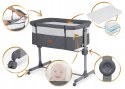 Łóżeczko Dziecięce Składane Turystyczne Niemowlęce Kółka 0-5m 9kg Szare