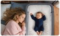 Łóżeczko Dziecięce Składane Turystyczne Niemowlęce Kółka 0-5m 9kg Szare