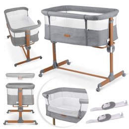Łóżeczko Dziecięce Składane Turystyczne Niemowlęce Kółka Regulacja 0-5m 9kg