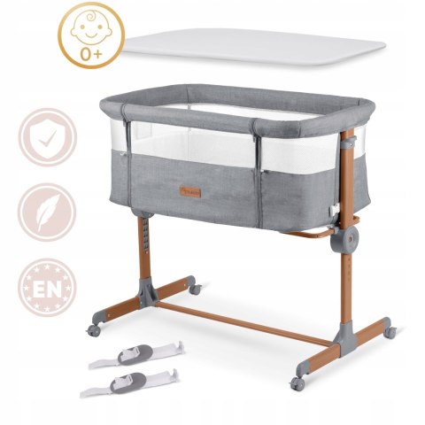 Łóżeczko Dziecięce Składane Turystyczne Niemowlęce Kółka Regulacja 0-5m 9kg