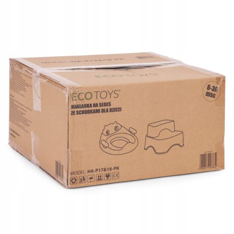 NAKŁADKA NA TOALETĘ SEDES DLA DZIECI SCHODKI DRABINKA UCHWYTY PODUSZKA RÓŻ