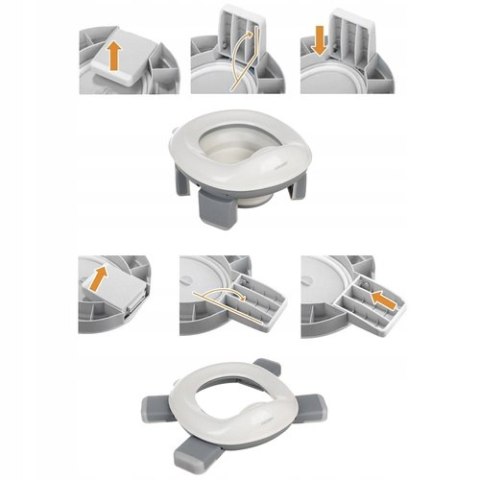 Nocnik Turystyczny dla Dzieci Składany Przenośny 2w1 Nakładka na Toaletę Nocnik Turystyczny dla Dzieci Składany Przenośny 2w1 Nakładka na Toaletę