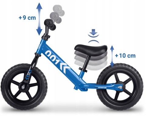 ROWEREK BIEGOWY DLA DZIECI JEŹDZIK LEKKI STABILNY KOŁA EVA NIEBIESKI