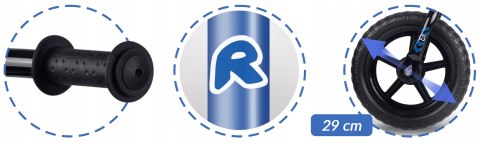 ROWEREK BIEGOWY DLA DZIECI JEŹDZIK LEKKI STABILNY KOŁA EVA NIEBIESKI